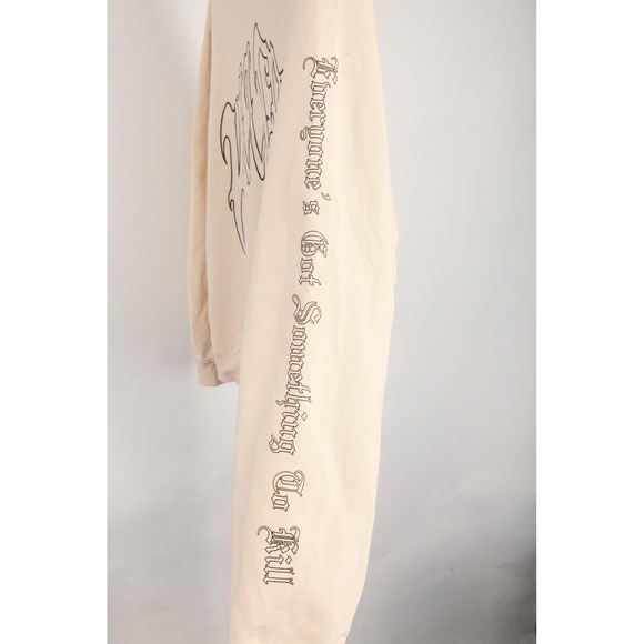 Kill Crew Sweatshirt Mens Medium Beige Porrada Series Wolf Graphic Crewneck - Picture 3 of 13